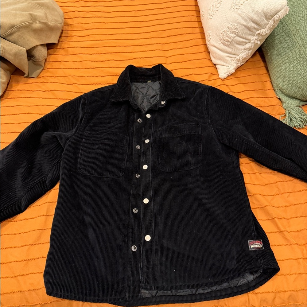 Stussy Black Corduroy Button-Up Jacket - Unbranded